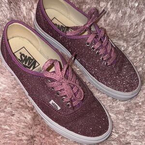 Vans Women's Pink Glitter Sneakers